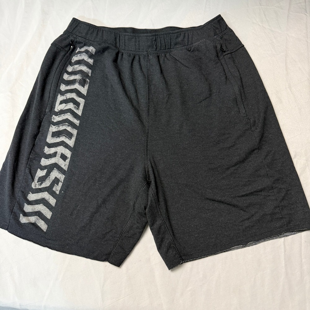 Adidas AEROREADY Athletic Shorts‎ Black Logo Stripe Men's Size L Gym Workout
